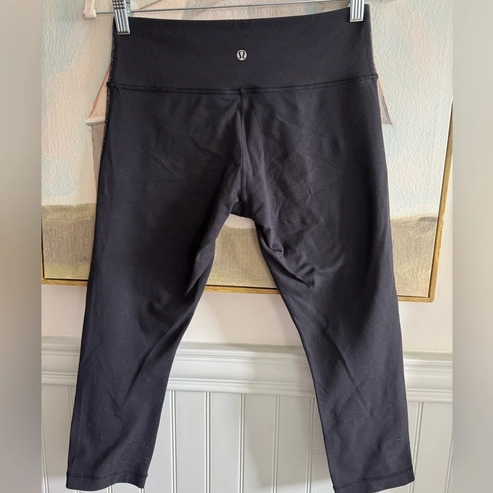 LULULEMON Wunder Under Crop II *Full-On Luon Golden Godess Cashew Multi Size 6 - Picture 9 of 11